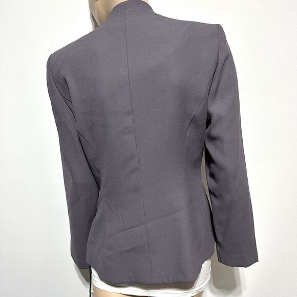Karen Miller NEW YORK Formal Blazer Jacket Size 10 Gray Beaded Single Button NWT - Picture 4 of 10